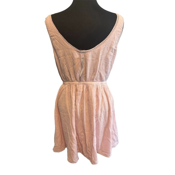 Abercrombie & Fitch size Large Pink Sleeveless Dress Button Front - Picture 5 of 10